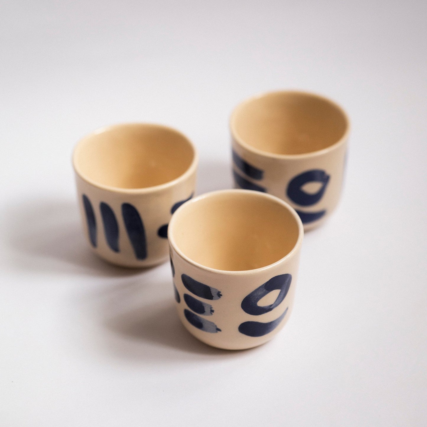 Cobalt Brushstroke Mug - Cappuccino