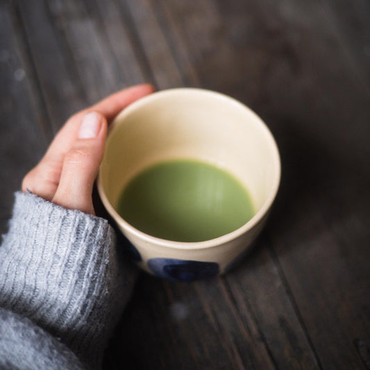 Blue Dot Mug - Latte