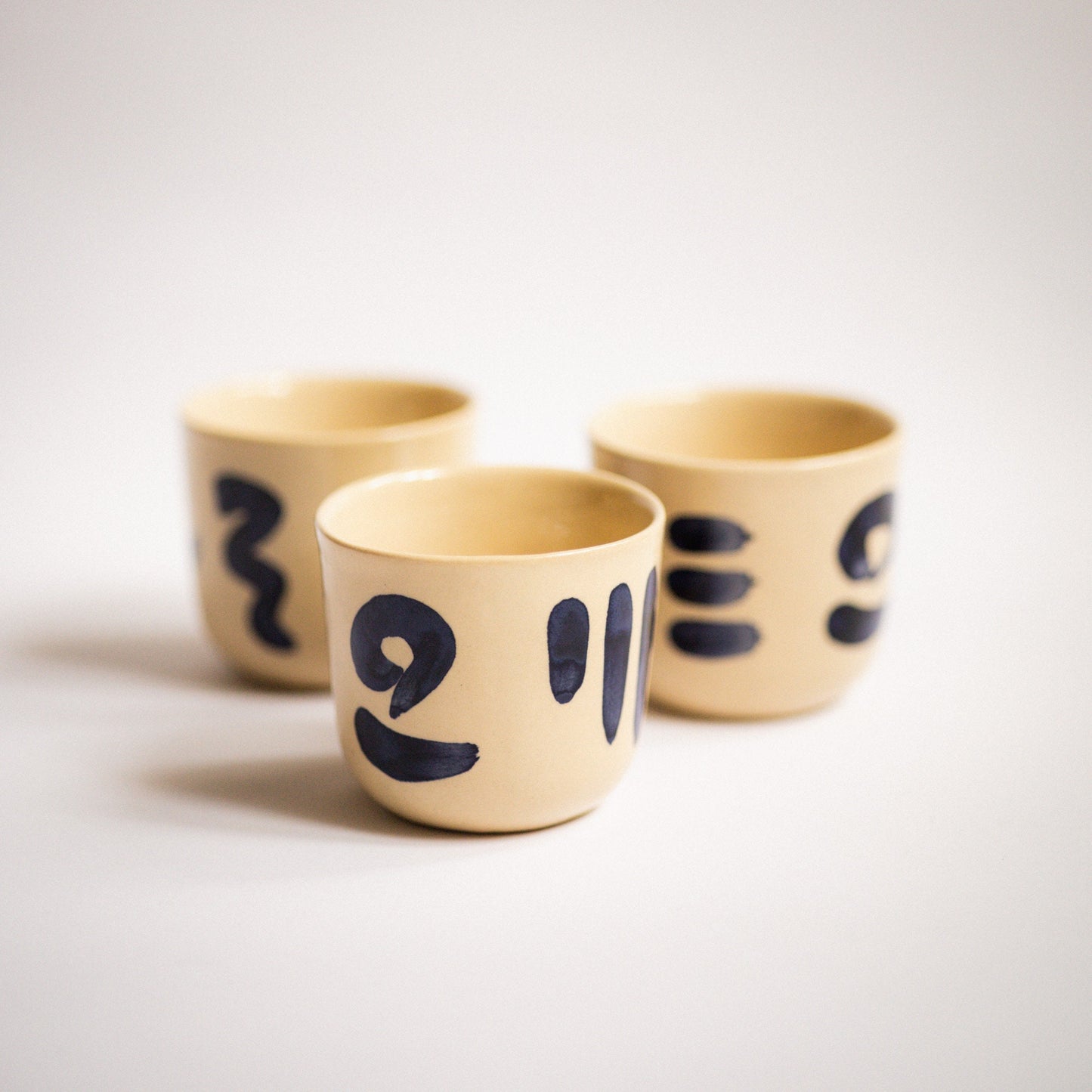 Cobalt Brushstroke Mug - Cappuccino