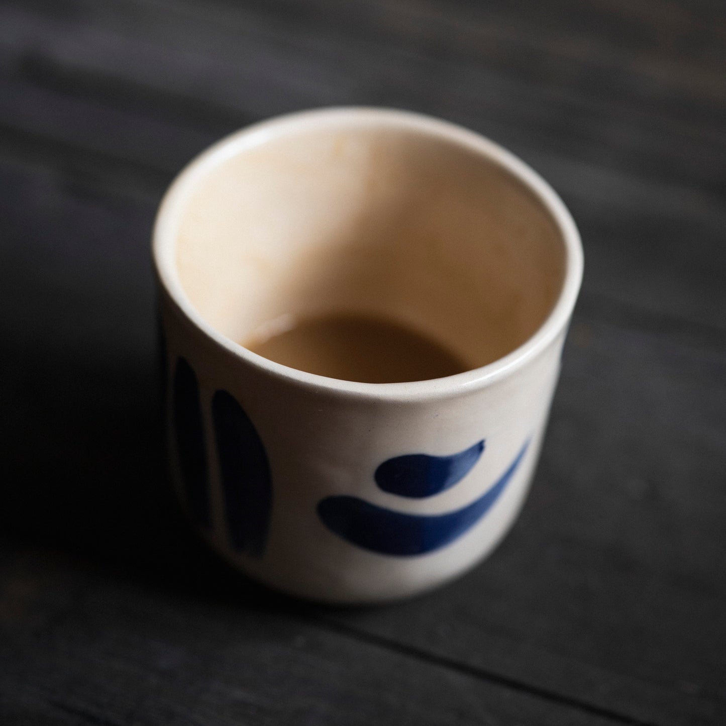 Cobalt Brushstroke Mug - Cappuccino