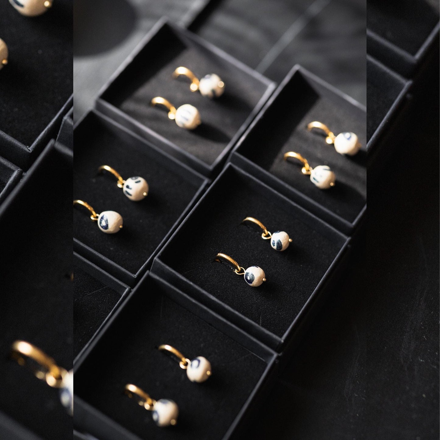 Cobalt Brushstroke Earrings