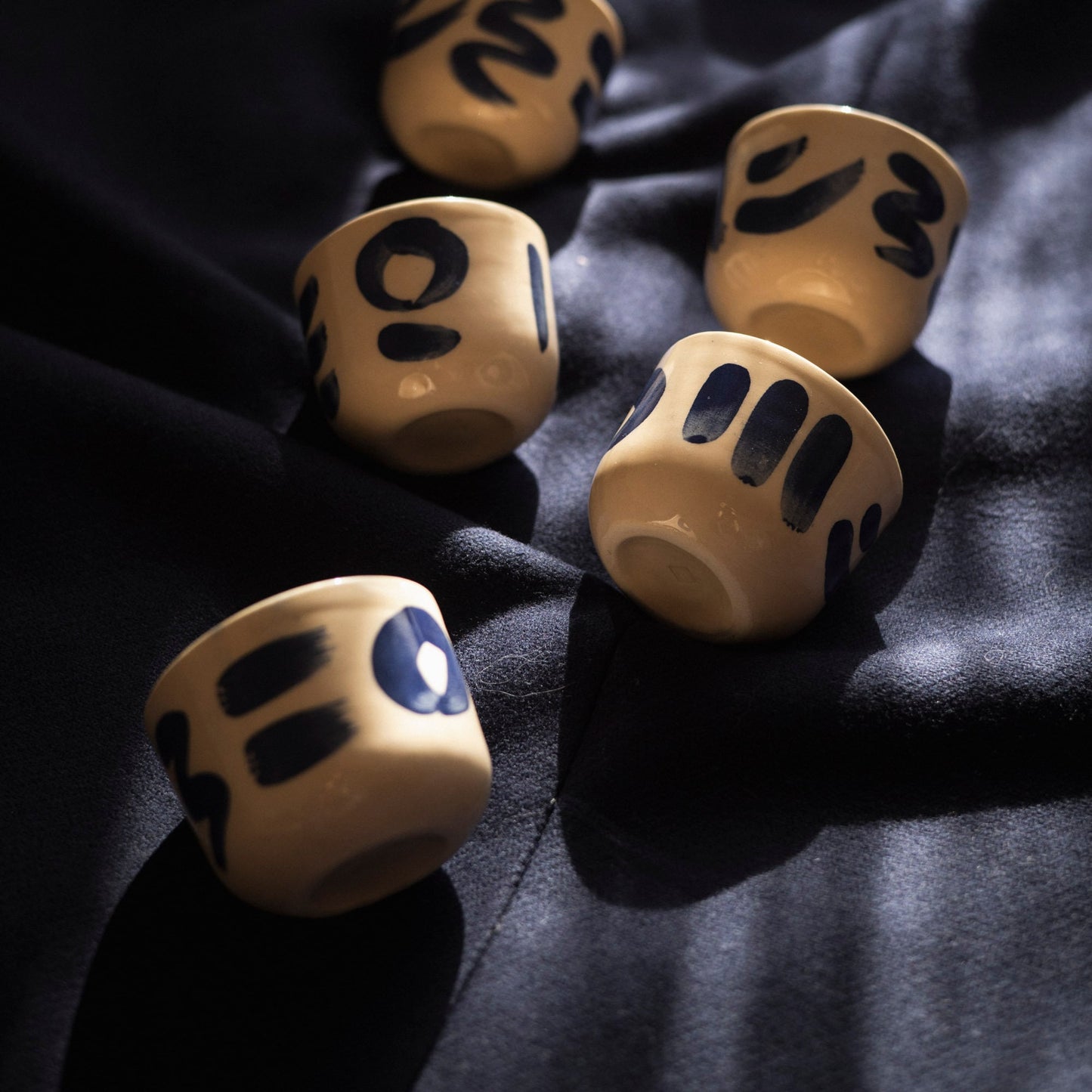 Cobalt Brushstroke Mug - Espresso