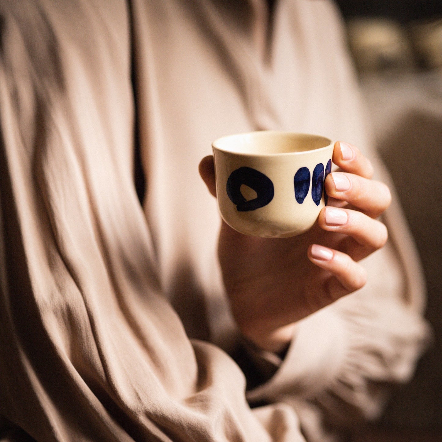 Cobalt Brushstroke Mug - Espresso