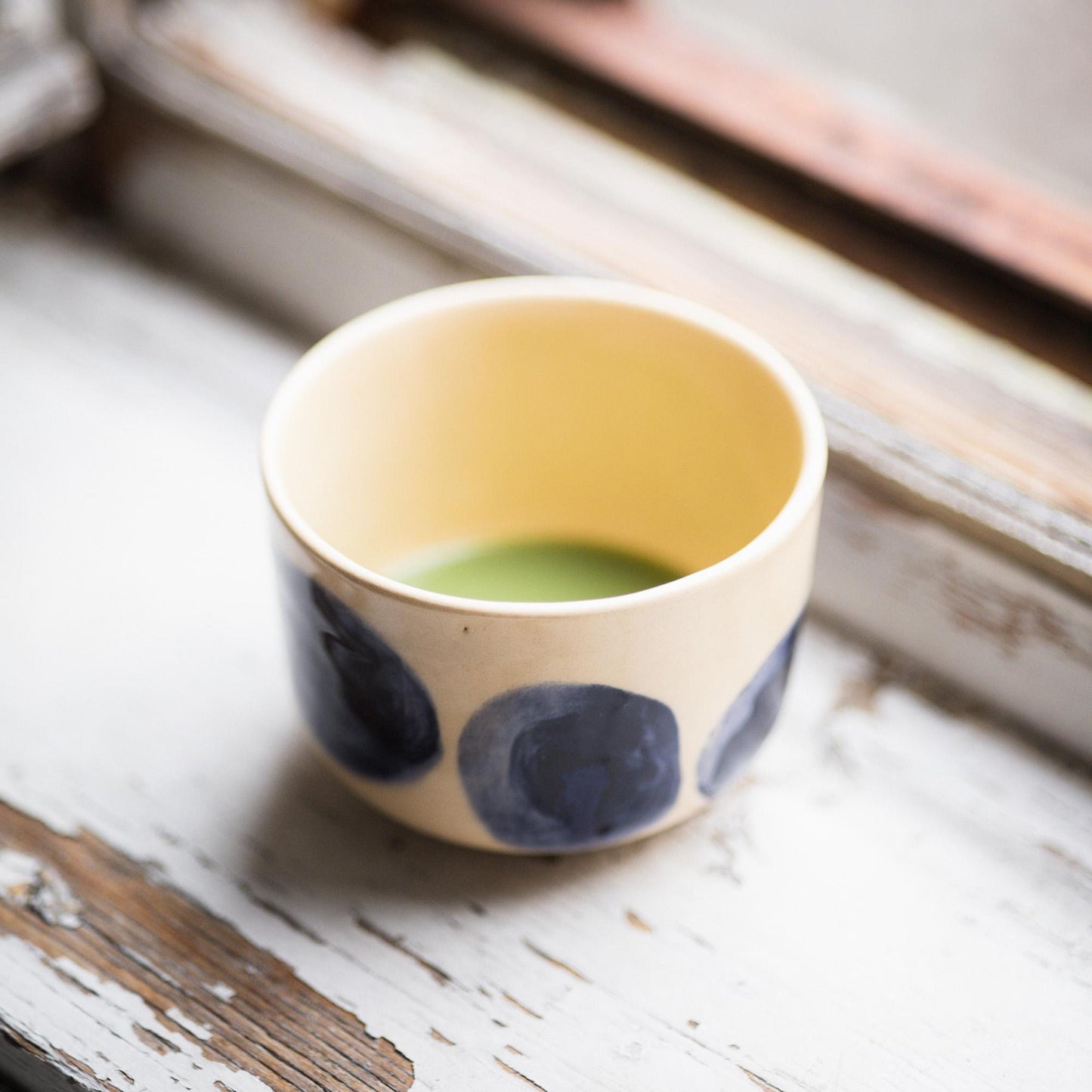 Blue Dot Mug - Latte