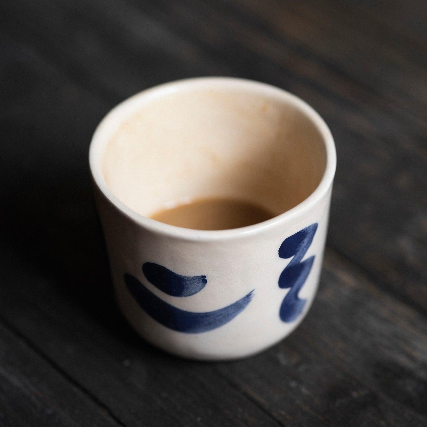 Cobalt Brushstroke Mug - Cappuccino