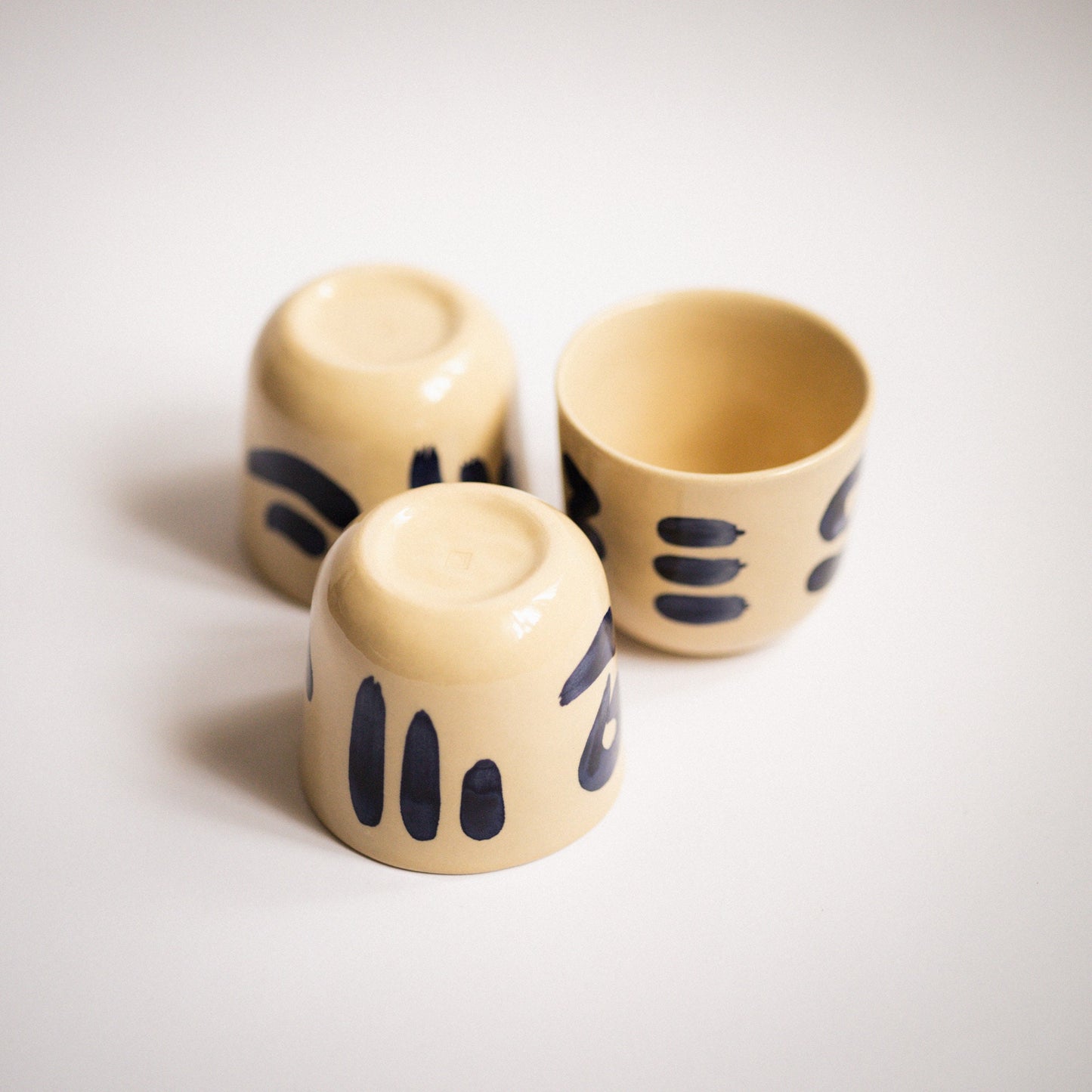 Cobalt Brushstroke Mug - Cappuccino