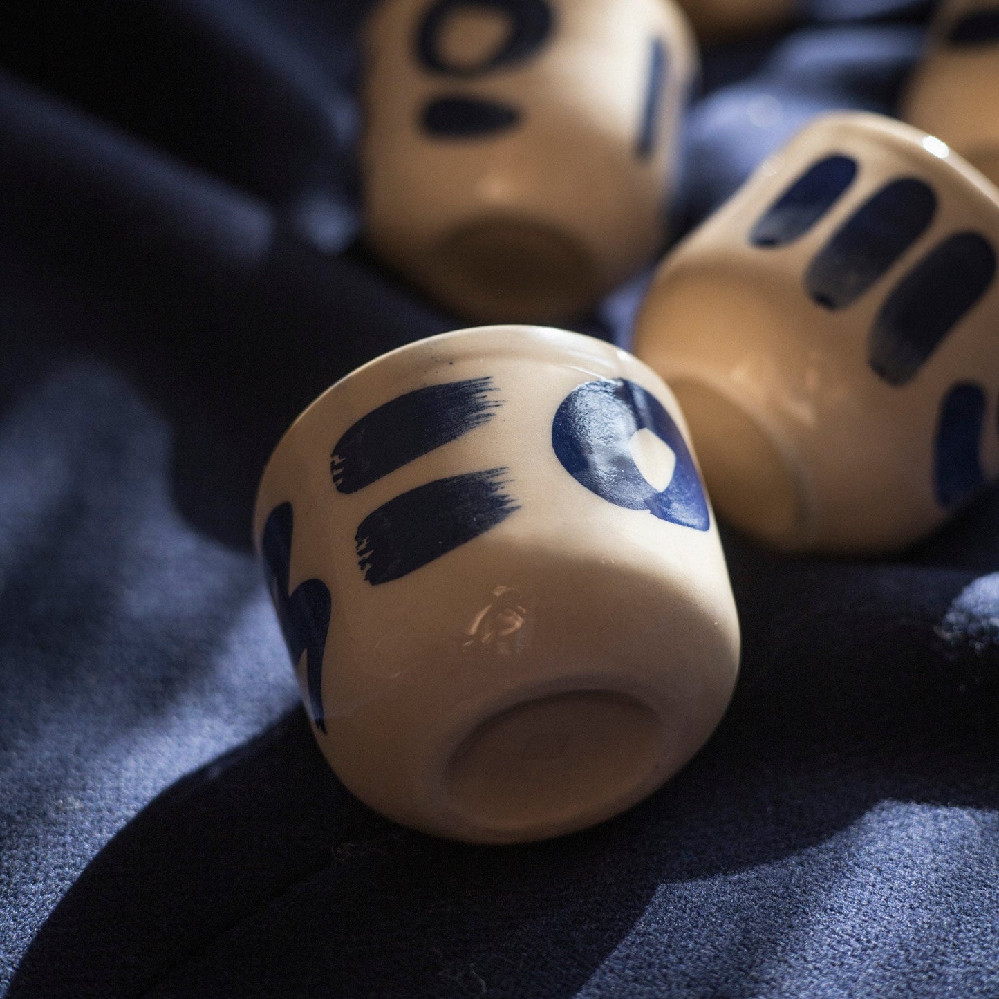 Cobalt Brushstroke Mug - Espresso