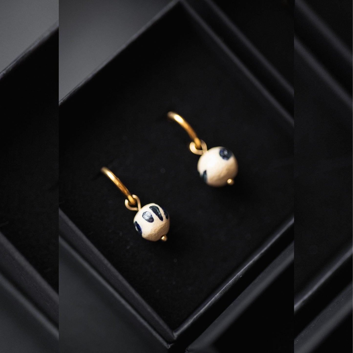 Cobalt Brushstroke Earrings