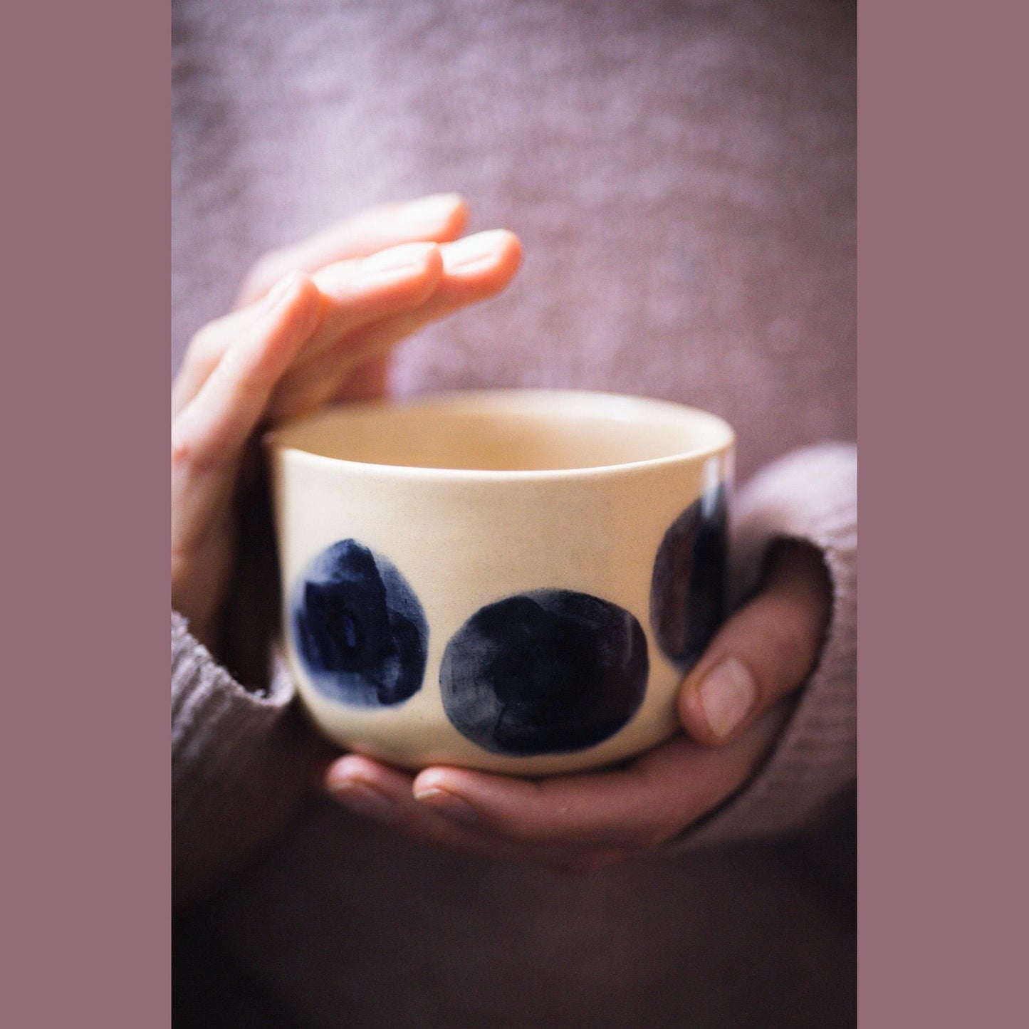 Blue Dot Mug - Latte