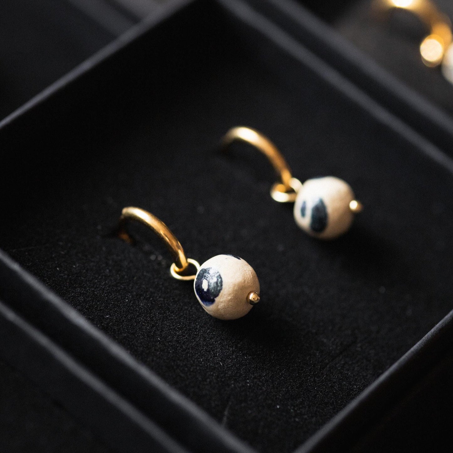 Cobalt Brushstroke Earrings